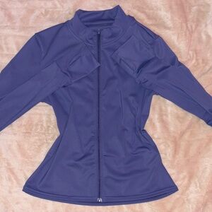 Women’s Purple Athletic Long Sleeve Zip-Up Jacket